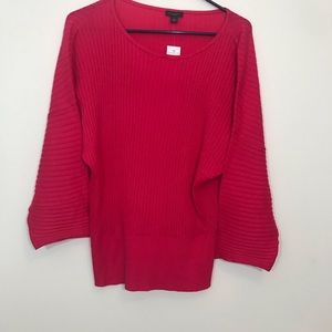 Ann Taylor Factory Ribbed Dolman Sleeves Top